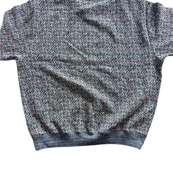 Jhane Barnes Textured Knit Sweater Mens Multicolor Crewneck Japanese Fabric - Picture 5 of 8